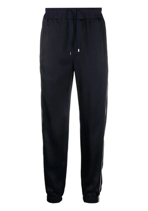 Saint Laurent glossy-finish track pants - Blue