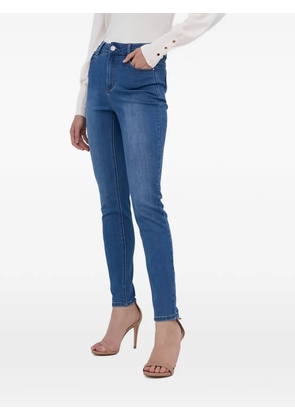 Morgan logo-patch skinny jeans - Blue