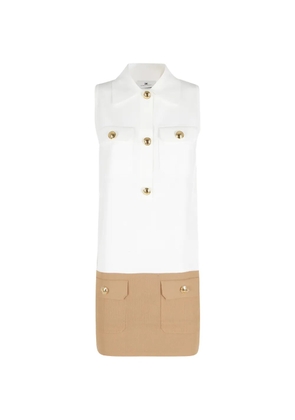 Elisabetta Franchi pocket collared shirtdress - White
