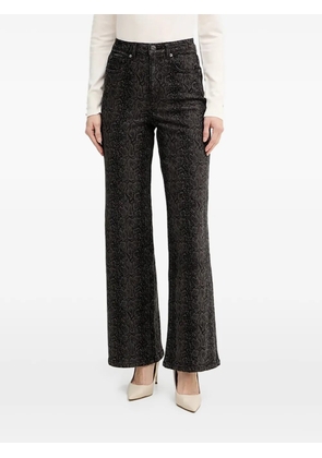 Morgan snake-print five-pockets jeans - Black