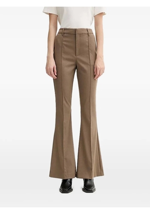 Gestuz flared trousers - Brown