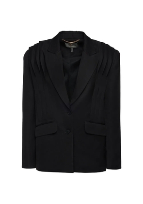 NISSA oversized pleated blazer - Black