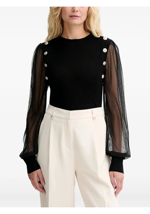 Morgan button-embellished blouse - Black