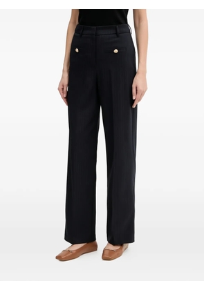 Morgan buttoned striped trousers - Blue