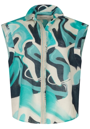 Silvia Tcherassi Rina organic-linen shirt - Blue