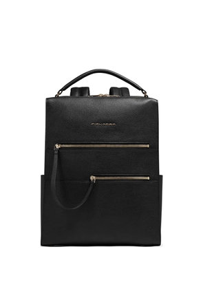PIQUADRO leather backpack - Black