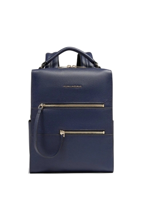 PIQUADRO leather iPad® backpack - Blue