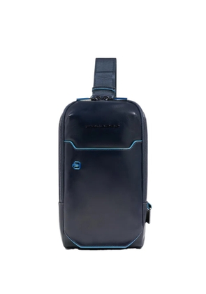 PIQUADRO personalizable leather sling bag - Blue