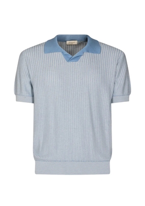 Piacenza Cashmere short-sleeved sweater - Blue