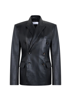 Giuseppe Di Morabito double-breasted leather blazer - Black