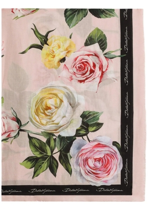 Dolce & Gabbana floral-print scarf - Pink