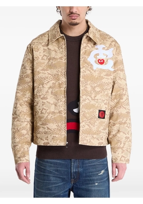 Billionaire Boys Club - Ice Cream snakeskin-print quilted work jacket - Neutrals