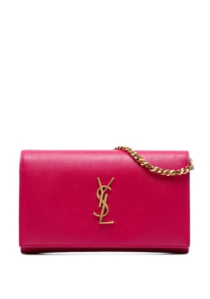 Saint Laurent Pre-Owned 2013-2025 Grain De Poudre Monogram Kate Wallet On Chain crossbody bag - Pink