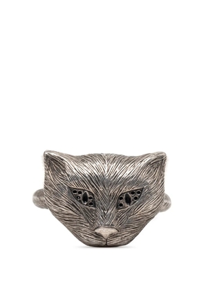 Gucci Pre-Owned 2016-2026 Sterling Silver Garden Cat Head ring