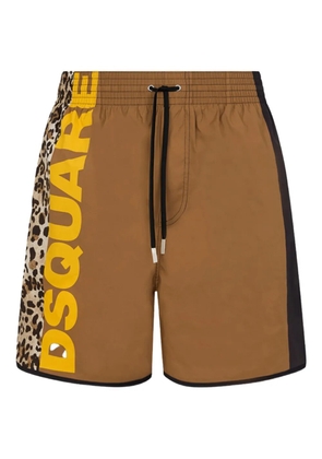 DSQUARED2 logo-detail swim shorts - Brown