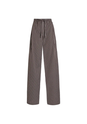 Dolce & Gabbana striped poplin trousers - Brown