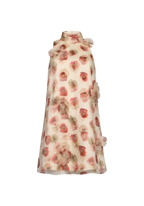 Cinq A Sept floral appliqué dress - Neutrals