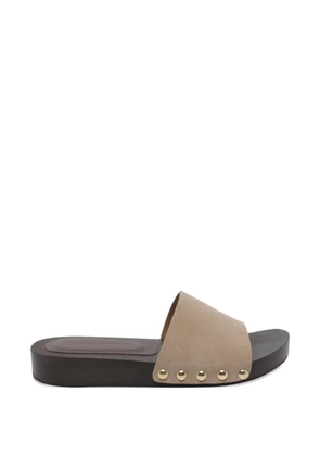 ANGEL ALARCON studded sandals - Neutrals