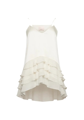 Cinq A Sept ruffled V-neck top - Neutrals