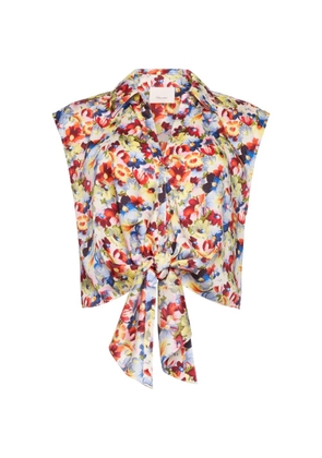 Cinq A Sept wildflower sleeveless top - Red