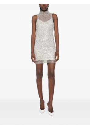 Patrizia Pepe sequin-embellishment mini dress - Grey