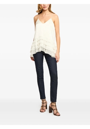 Cinq A Sept ruffled V-neck top - Neutrals