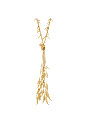 ZIMMERMANN Mira Lariat leaf koala-charm necklace - Gold