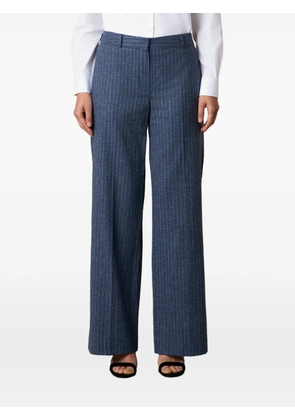 Brooks Brothers wide-leg pinstripe trousers - Blue