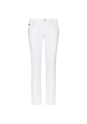 Dolce & Gabbana white skinny stretch jeans
