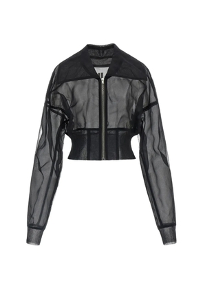 Rick Owens dracucollar cropped bomber jacket - Black