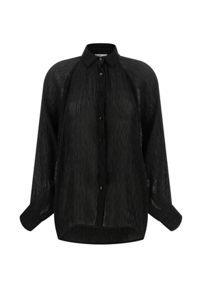 ALLIS BEACHWEAR pleated button shirt - Black