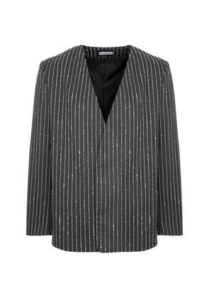 HAMZA 247 striped blazer - Grey