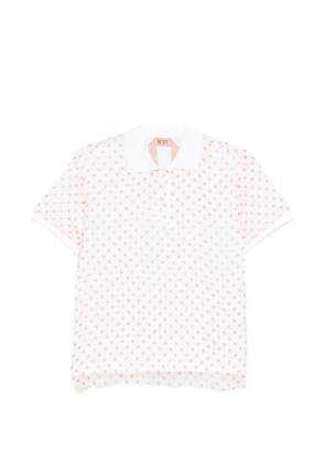 Nº21 polka dot polo shirt - White