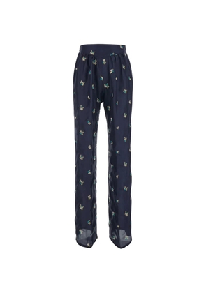 Forte Forte floral-print trousers - Blue