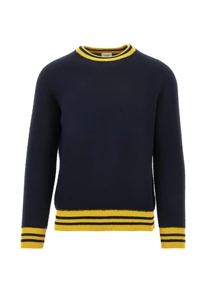 gallia striped-cuffs jumper - Blue