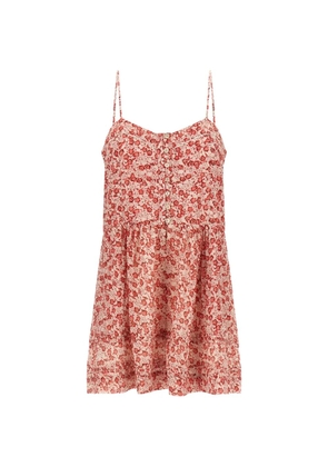 MARANT ÉTOILE Vickie floral lace jumpsuit - Red