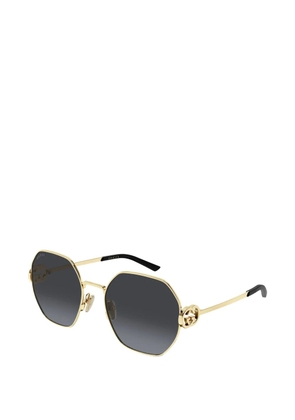 Gucci Eyewear logo-detail sunglasses - Gold