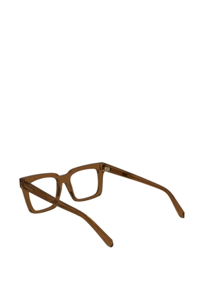 Ferragamo square full-rim eyeglasses - Brown