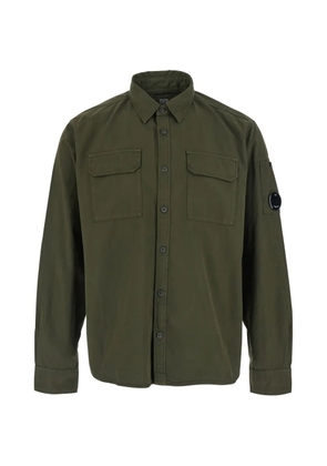 C.P. Company Gabardine long-sleeve lens-detail cotton shirt - Green