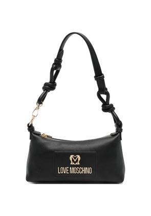 Love Moschino logo-plaque shoulder bag - Black