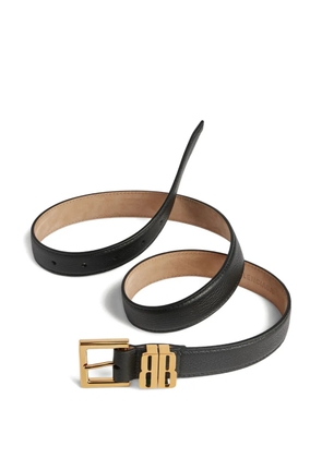 Balenciaga BB Editor leather belt - Black