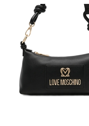 Love Moschino logo-plaque shoulder bag - Black