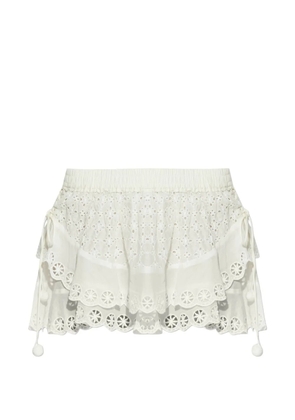ISABEL MARANT Neis broderie-anglaise scalloped shorts - White