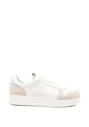 Patrizia Pepe suede-panelled leather sneakers - White