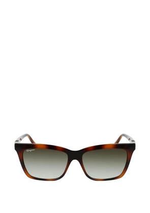 Ferragamo square full-rim sunglasses - Brown