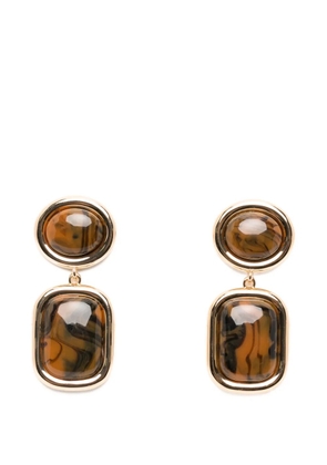 Self-Portrait geometric-shape earrings - Gold