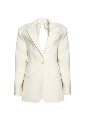 Christopher Esber bow-back twill blazer - White