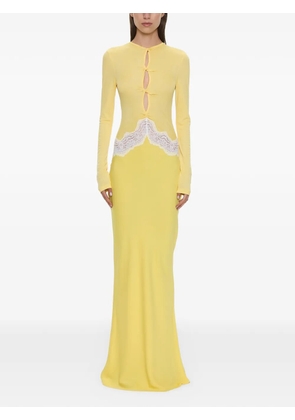 Christopher Esber open twist maxi dress - Yellow