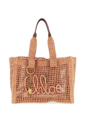 Chloé Summer Banana raffia tote bag - Neutrals
