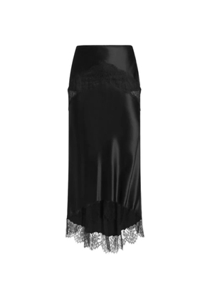 Dolce & Gabbana silk satin lace skirt - Black